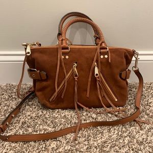 Rebecca Minkoff suede moto satchel - EUC